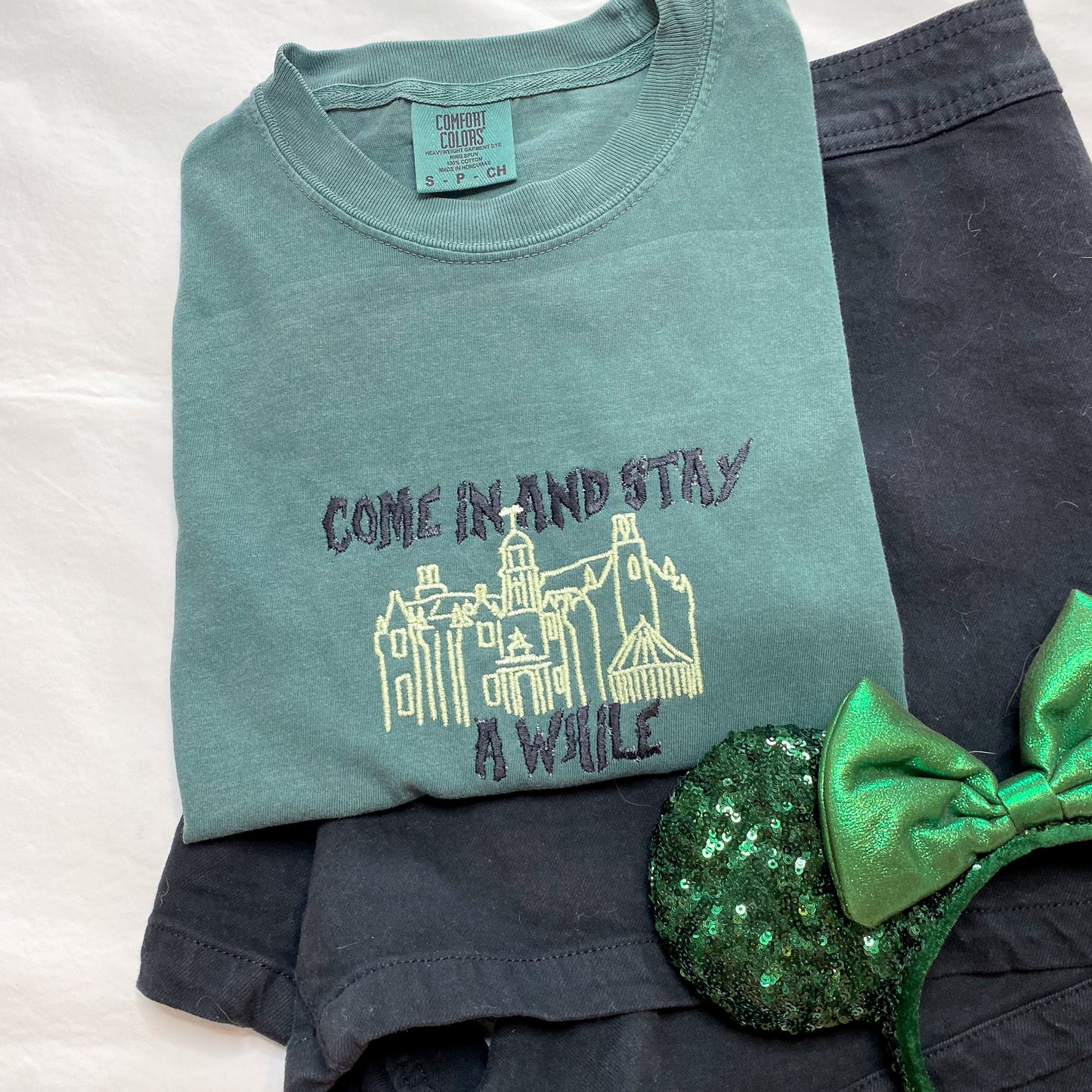 SMALL- Stay A While Crewneck Tee