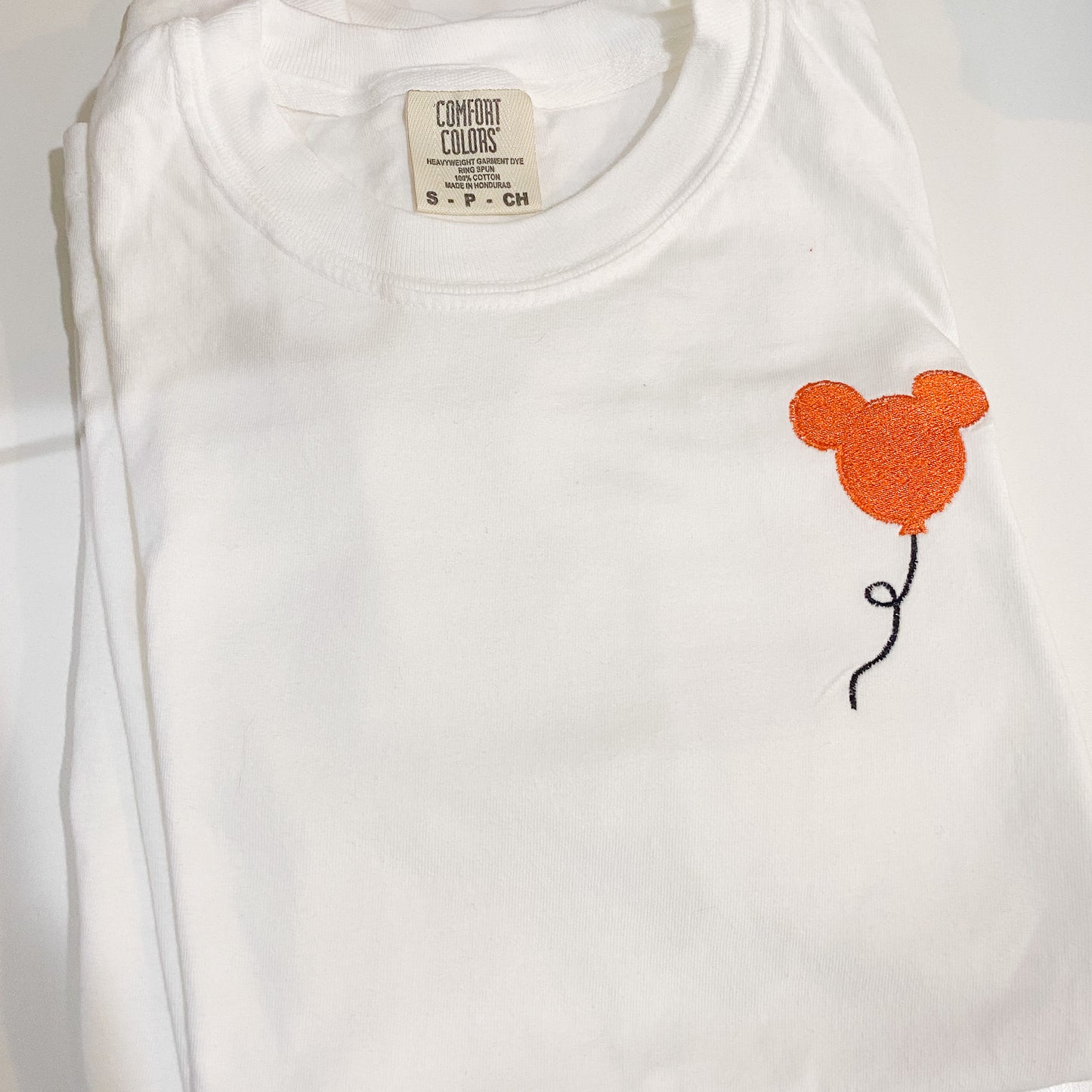 SMALL- Mouse Balloon (Orange) Crewneck Tee