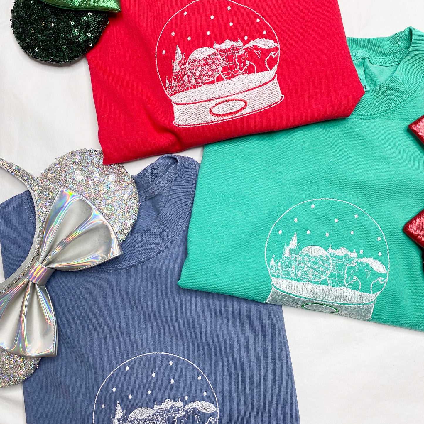 SMALL- Snowglobe (Green) Tee