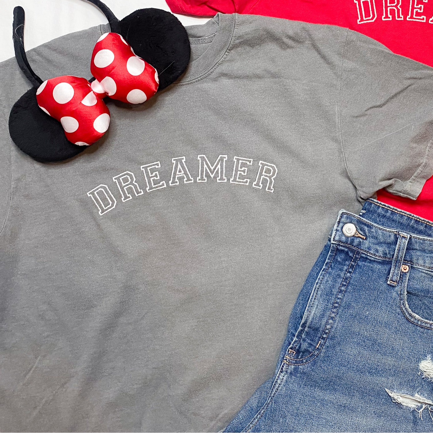 MEDIUM- Dreamer (Gray) Crewneck Tee