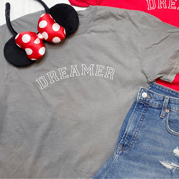 MEDIUM- Dreamer (Gray) Crewneck Tee