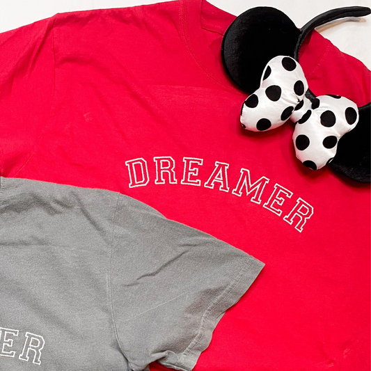 LARGE- Dreamer (Red) Tee