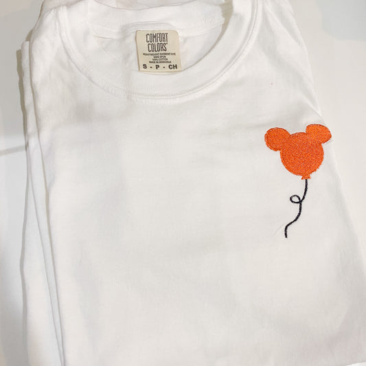 SMALL- Mouse Balloon (Orange) Crewneck Tee