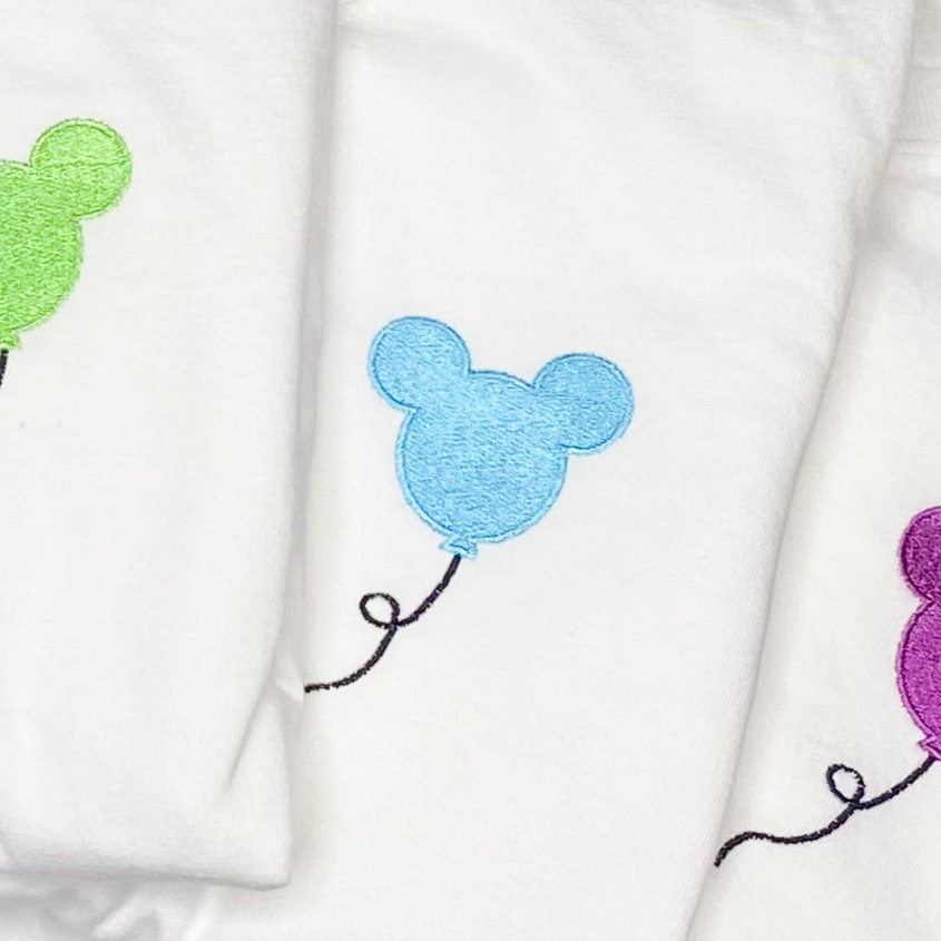 MEDIUM- Mouse Balloon (Blue) Crewneck Tee