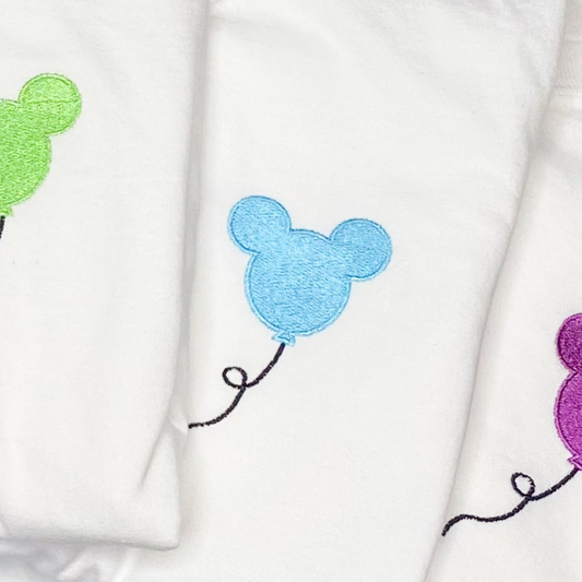 MEDIUM- Mouse Balloon (Blue) Crewneck Tee