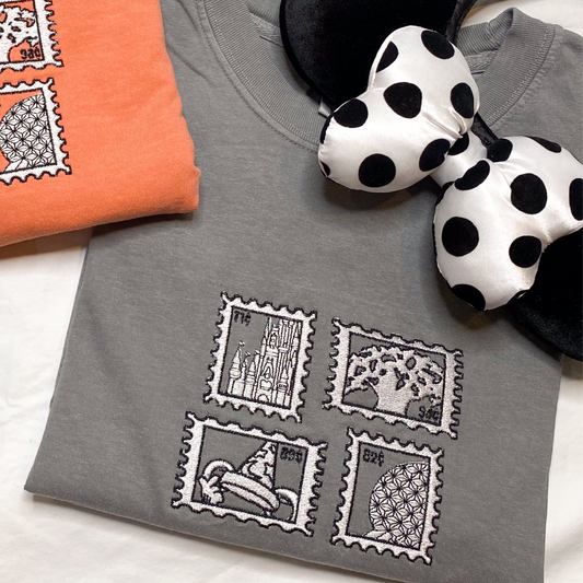 LARGE- WDW Stamps (Gray) Tee