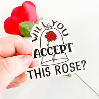 Accept This Rose Sticker