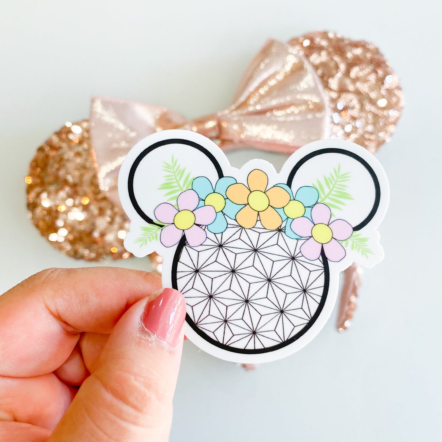 Spaceship Flower Crown Sticker